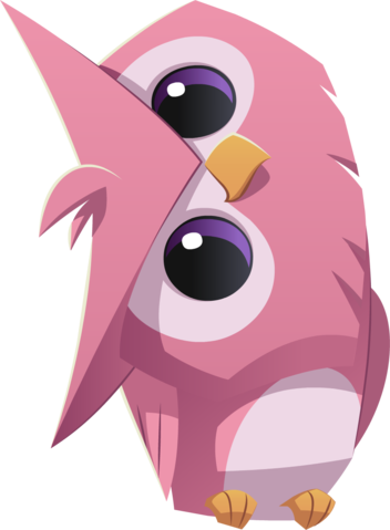 Pink Owl - Animal Jam Owl Png (352x479), Png Download
