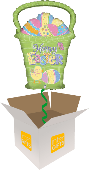 28″ Easter Egg Basket - Balloon Shape Easter Egg (568x568), Png Download