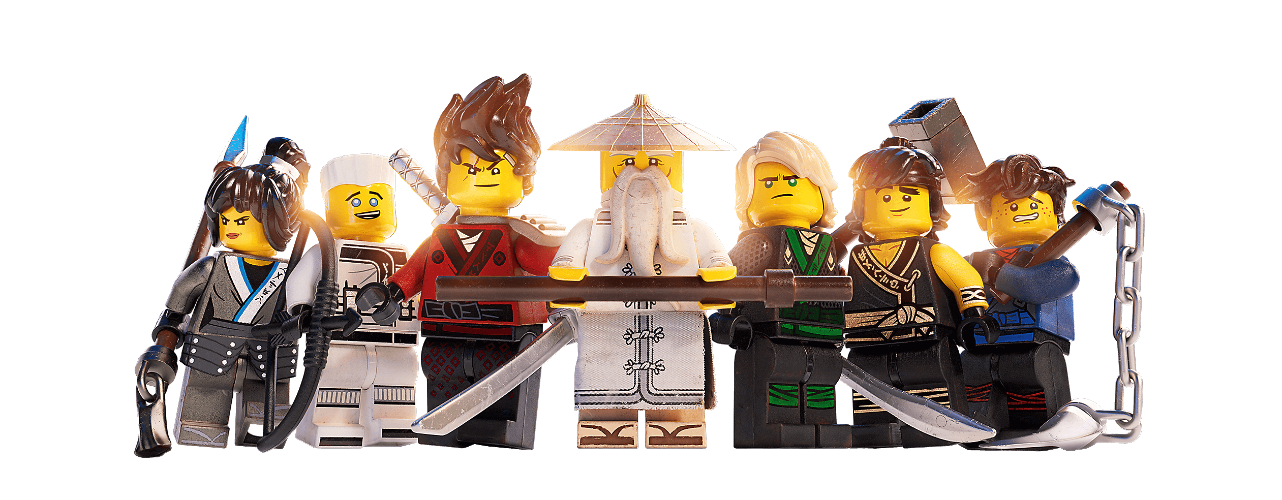 Lego Movie Videogame All Characters - Lego Ninjago Movie Videogame (2522x984), Png Download