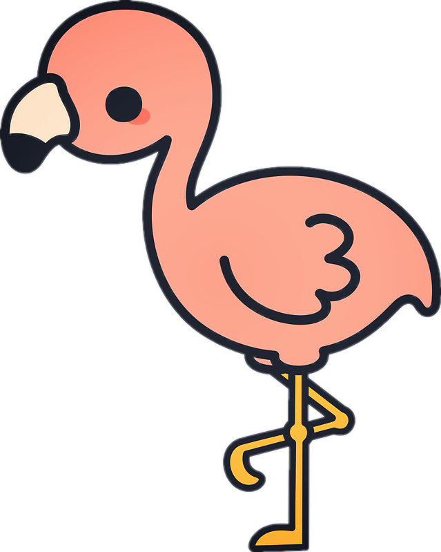 Report Abuse - Kawaii Flamingo (639x799), Png Download