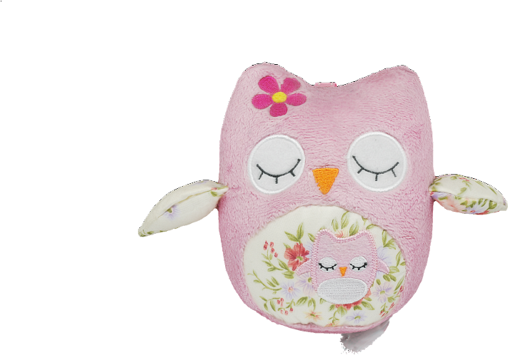 Pink Owl Teddy - Plush (960x563), Png Download