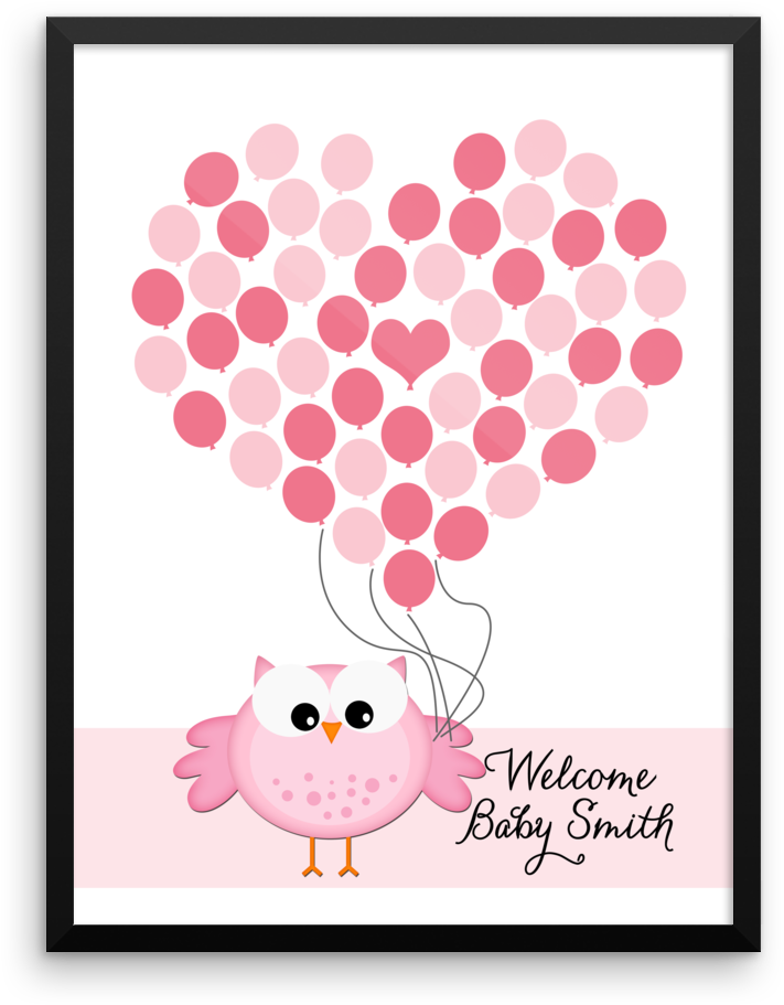 Personalized Baby Shower Guest Book Alternative - Guestbook (1000x1000), Png Download
