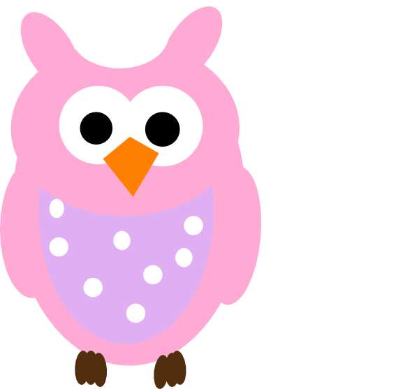Pink Owl Png - Clip Art (600x557), Png Download