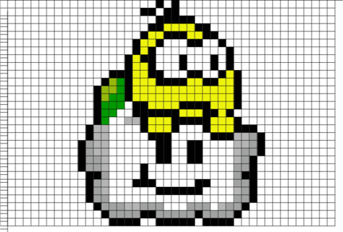 Lakitu Pixel Art 8 Bit Kunst, Pixel Kunst, Kreuzworträtsel, - Mario Lakitu Pixel Art (480x325), Png Download