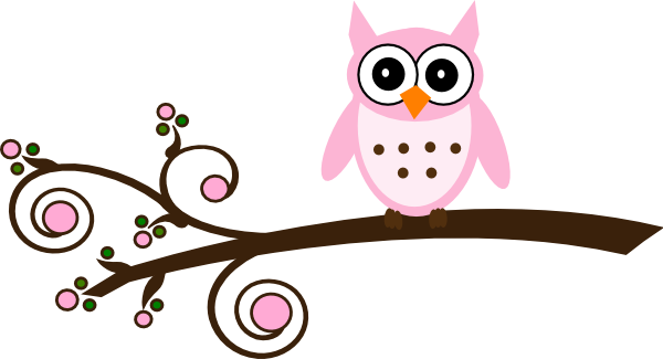 Pink Owl On Branch Clip Art At Clker Com Vector Clip - Proverbs 10 19 (600x325), Png Download