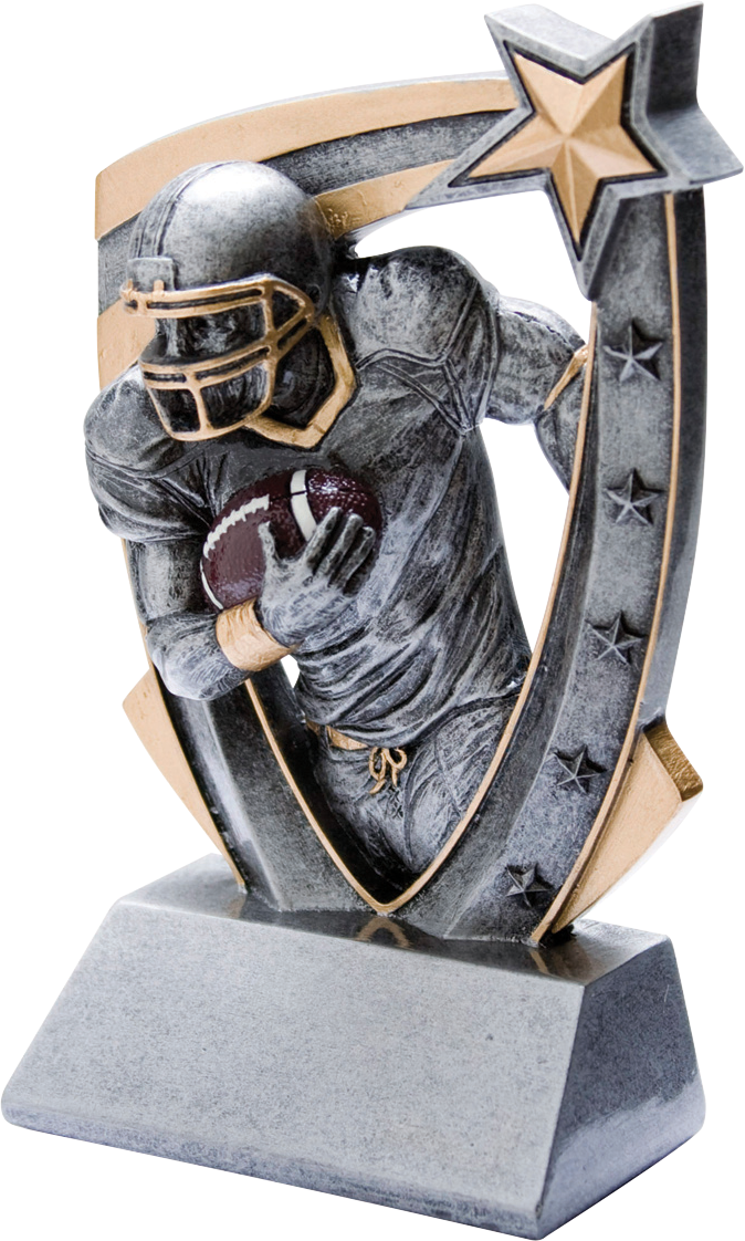 3d Star Football Resin - Female Soccer 3d Trophy Award (futbol) (674x1122), Png Download