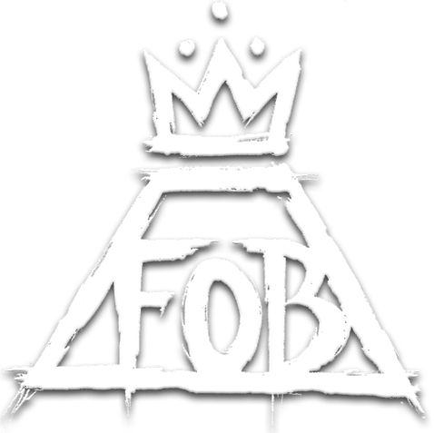 Fall Out Boy Logo - Fall Out Boy Logo White (478x477), Png Download