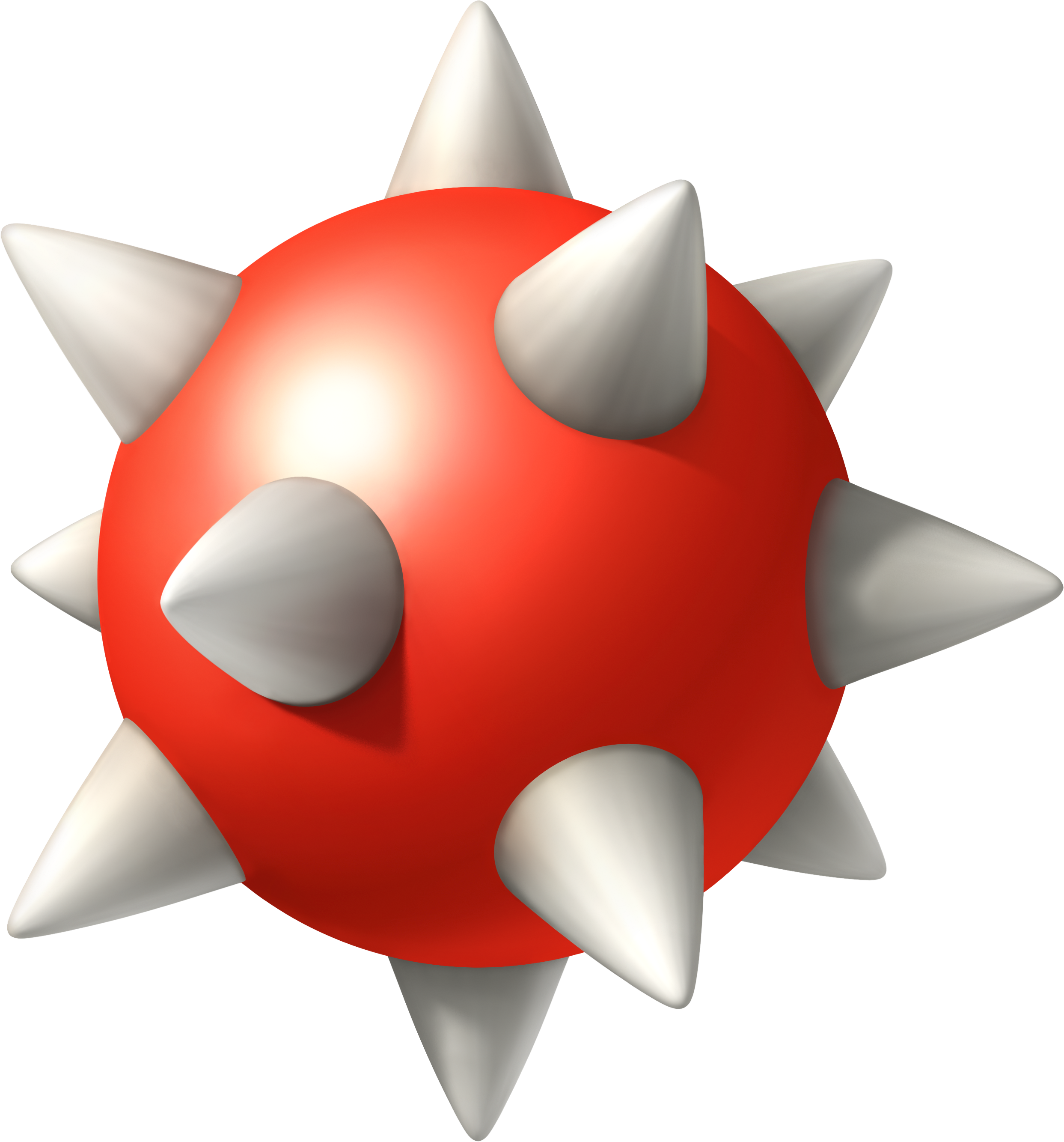 The Lakitus In The Koopa Troop Lob Spiny Eggs - Mario Spike Ball (2486x2667), Png Download