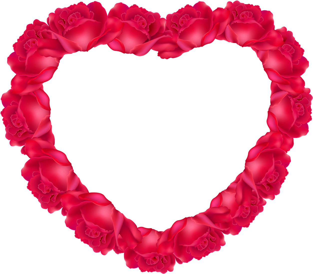 Heart Rose Png Photo - Heart Roses Png (1280x1121), Png Download