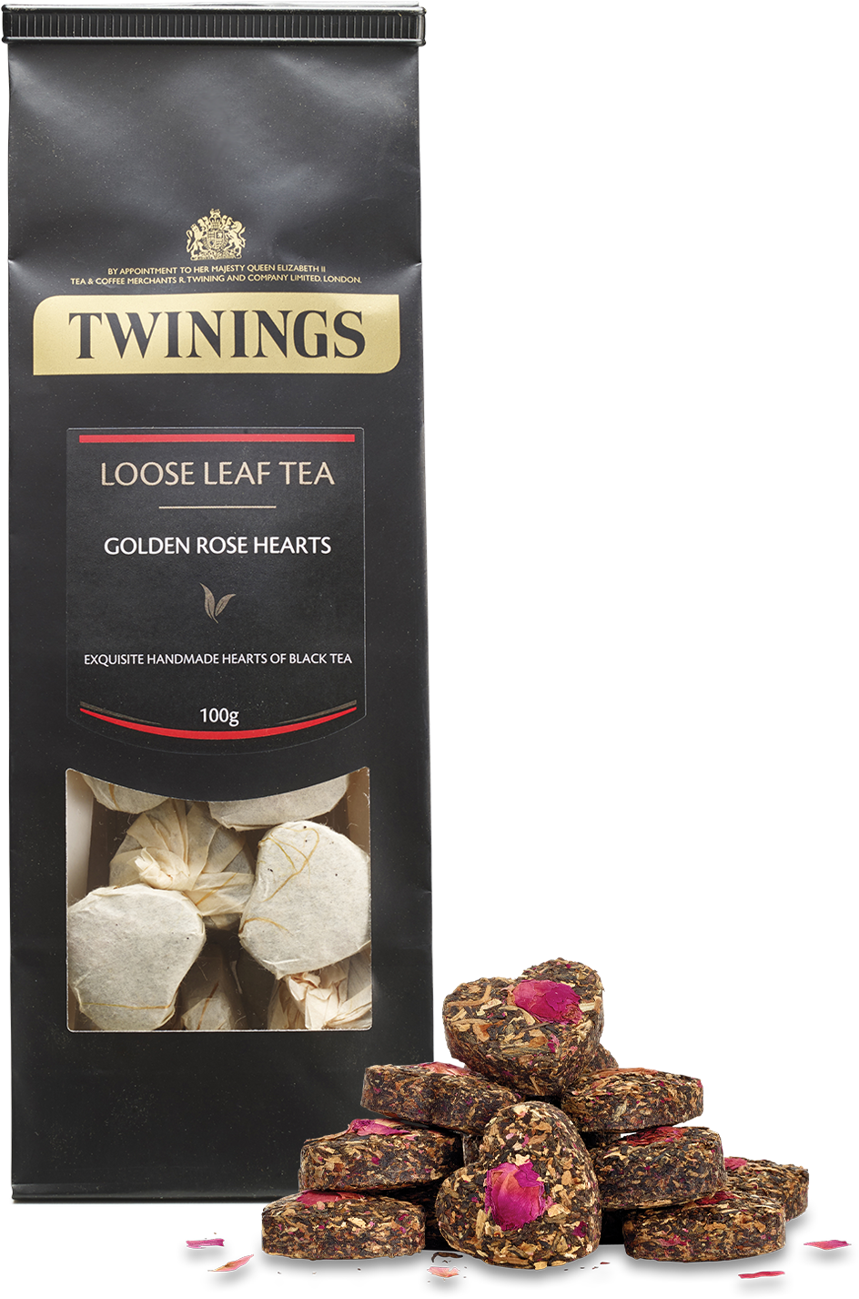 Golden Rose Hearts (1960x1494), Png Download