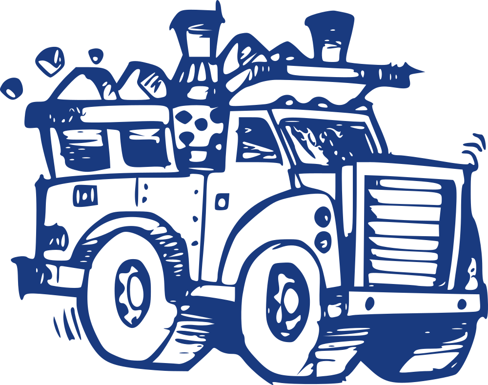 Garbage Truck - Custom Garbage Truck Sticker (1000x789), Png Download