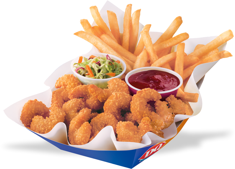 Dq Baskets Shrimp - Dq Popcorn Shrimp (940x571), Png Download