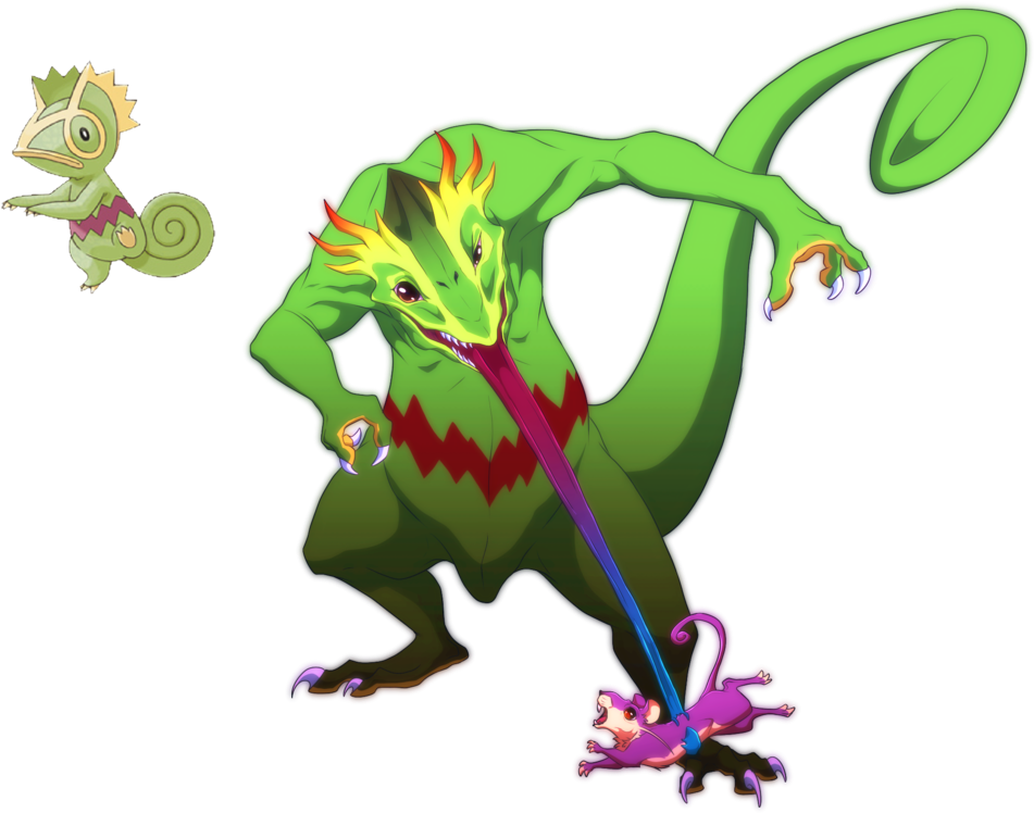Kecleon- No Escape From The Tongue By Blueharuka On - Pokemon Kecleon (983x813), Png Download
