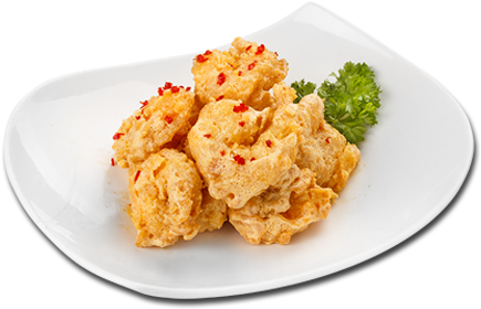 Prawn With Salted Egg 黄金咸蛋明虾 - Pasta (500x500), Png Download