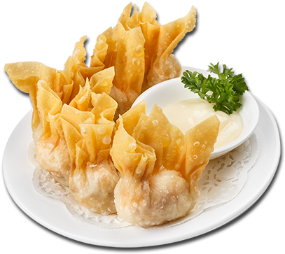 Crispy Shrimp & Pork Wonton 炸馄饨 - Burritos De Pollo Y Queso (500x500), Png Download