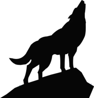 Loup Psd, Fichiers Vectoriels - Wolf Stencil (384x400), Png Download