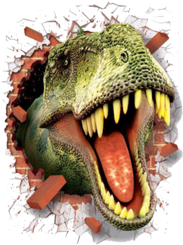 3d Stickers [miaiden™] 3d Stickers [miaiden™] - 3d Dinosaur Wall Decors Home Wall Stickers (580x580), Png Download