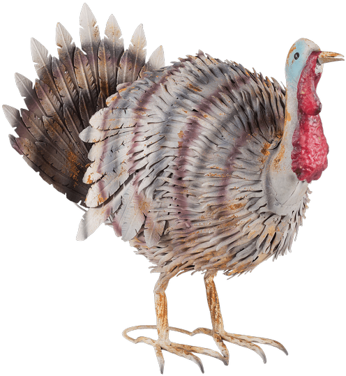 Metal Standing Turkey - Royer's Flowers & Gifts (500x611), Png Download