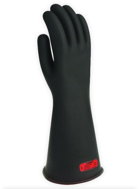 Chance Class 0 Rubber Gloves Black 11" - Natural Rubber (622x622), Png Download