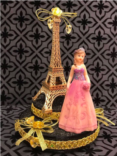 Paris Eiffel Tower Paris Theme Cake Top Sweet 16 Mis - Paris (500x500), Png Download