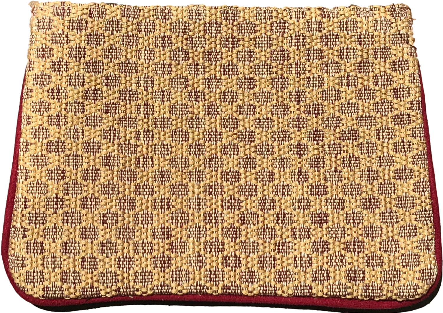Guatemalan Textile Zip Clutch- Taupe/ Golden Yellow - Yellow (1551x1133), Png Download