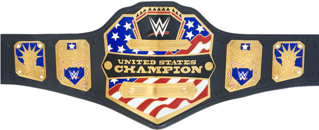 Wwe United States Championship 2014 - Wwe Belt United States (640x286), Png Download