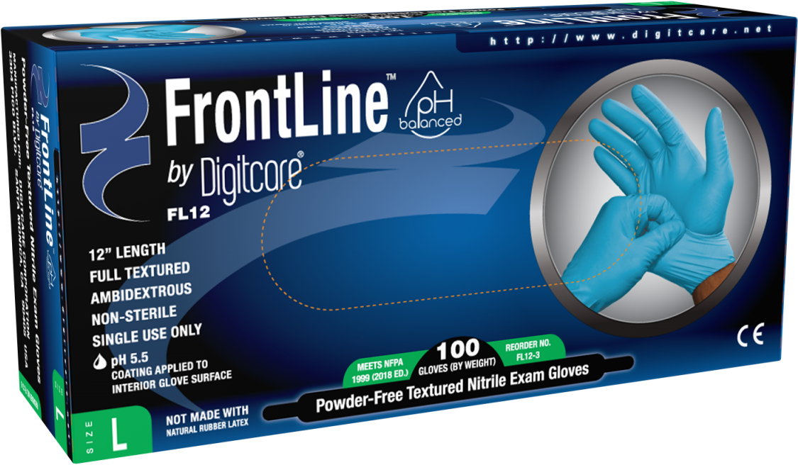 Digitcare Frontline Nitrile Gloves - Digitcare Corporation (1200x750), Png Download