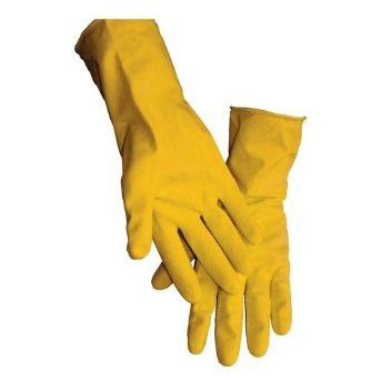Glove Latex Small Rubber Yellow L116ls - Hospeco General Purpose Flock Lined Latex Gloves - (500x500), Png Download