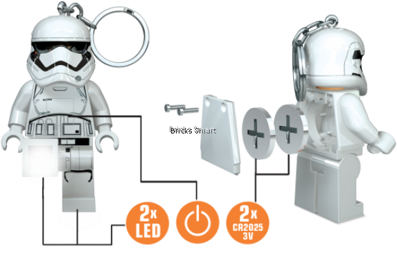 Lego Star Wars - Han Solo Key Chain Light (640x640), Png Download