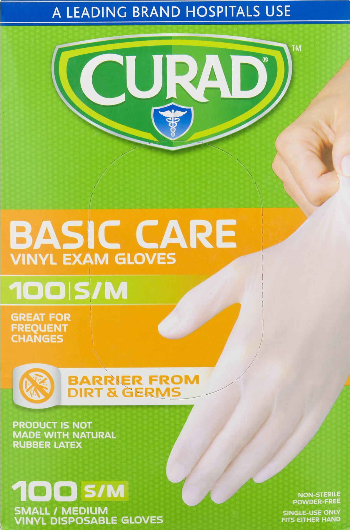 Curad Basic Care Vinyl Exam Gloves, Small/medium, 100 - Assorted Sheer Wound Bandages (1800x1800), Png Download