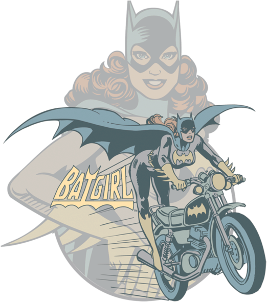 Dc Comics Batgirl Biker Men's Slim Fit T-shirt - Batgirl T Shirt (554x600), Png Download