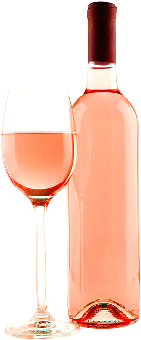 Before My Husband And I Left, Folks We Knew Assured - Rose Wine Bottle Png (300x690), Png Download
