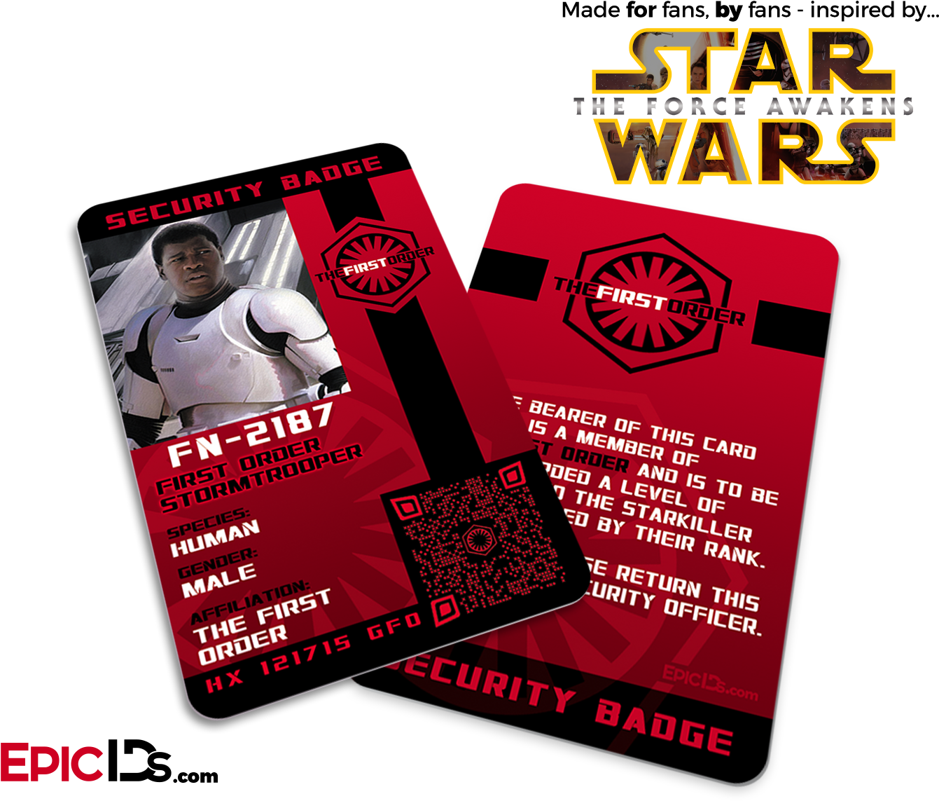 Star Wars Tfa Inspired - Poe Dameron Id Card (1417x1181), Png Download