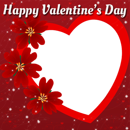 Happy Valentines Day Photo Frame With Custom Photo - Happy Valentine's Day 2018 (500x500), Png Download