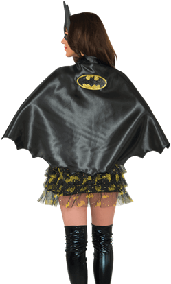 Adult Batgirl Cape - Batgirl Costume Cape Black (415x415), Png Download