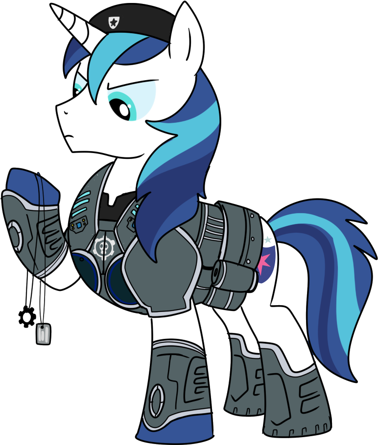 Madmax, Crossover, Gears Of War, Marcus Fenix, Safe, - Mlp Shining Armor Soldier (1000x1000), Png Download