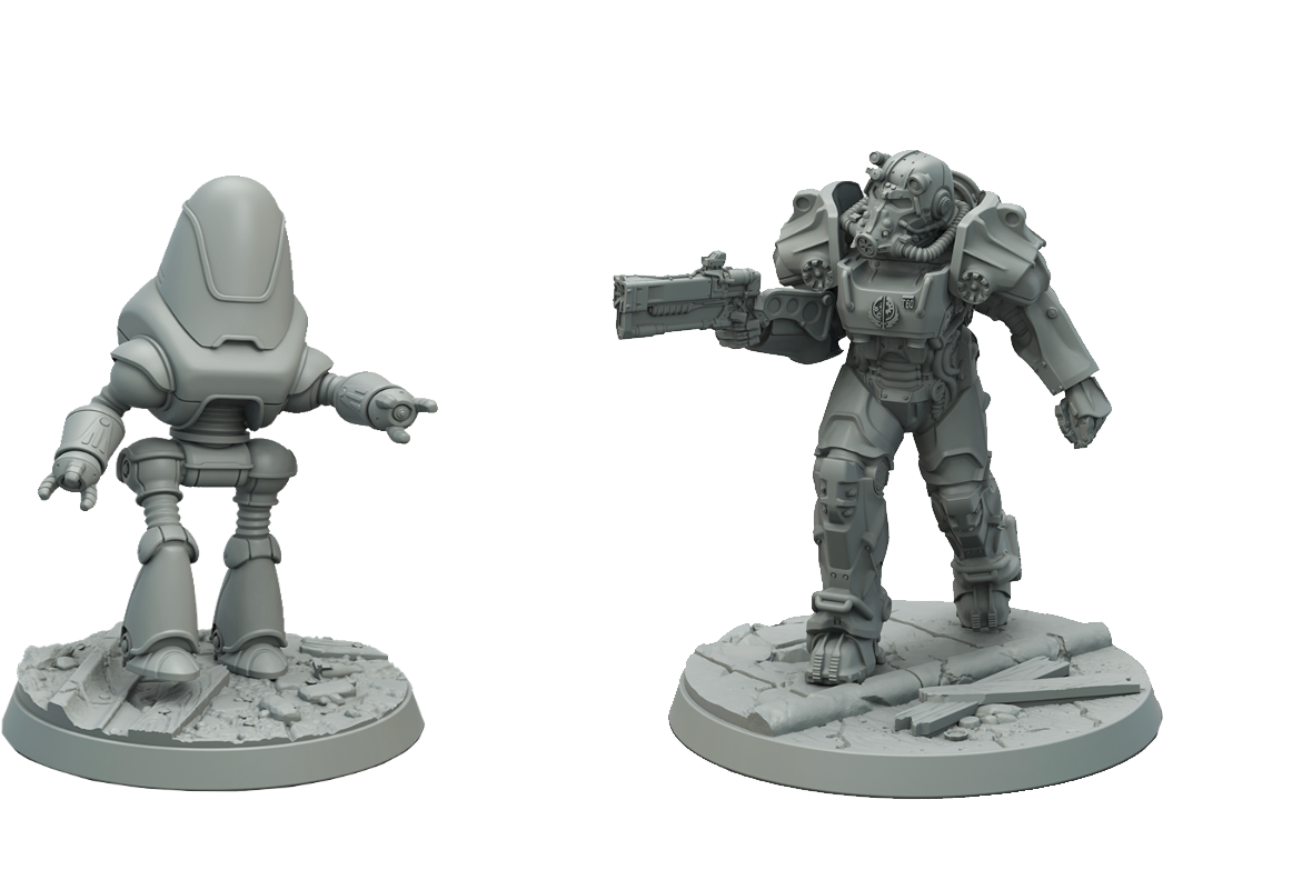 Brotherhood Of Steel And Protectron Miniatures Launch - Fallout (1283x800), Png Download