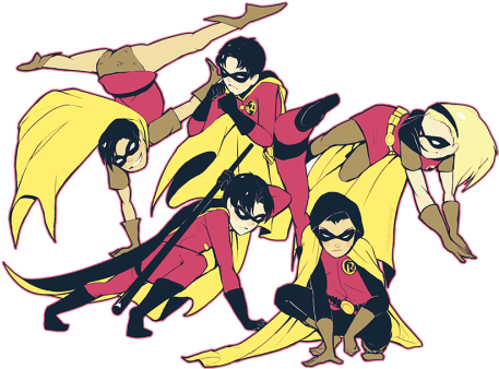 Dick Grayson Jason Todd Damian Wayne Tim Drake Stephanie - Batman (500x353), Png Download