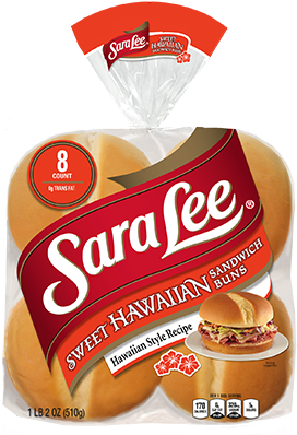 Sweet Hawaiian Sandwich Buns - Sara Lee Honey Buns, Glazed - 4 Buns, 10 Oz (273x461), Png Download