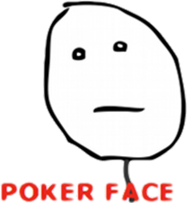 Poker Face Download - Poker Face Meme (370x400), Png Download