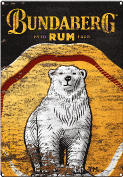 Bundaberg Rum Bear Tin Sign - Bundaberg Rum Polar Bear (360x360), Png Download