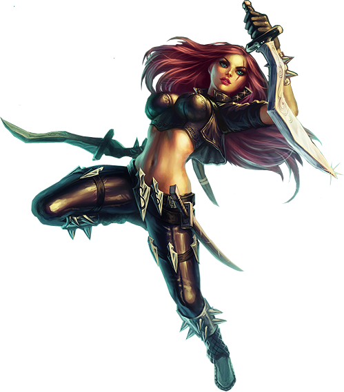 Classic Katarina Splashart New Png Image - Katarina League Of Legends (499x569), Png Download