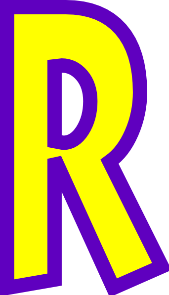 Letter R Clip Art - Word Art Letter R (342x597), Png Download