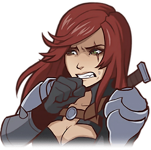 Kurisu Stickers Png Katarina Game Lol - League Of Legends Stickers Png (510x506), Png Download