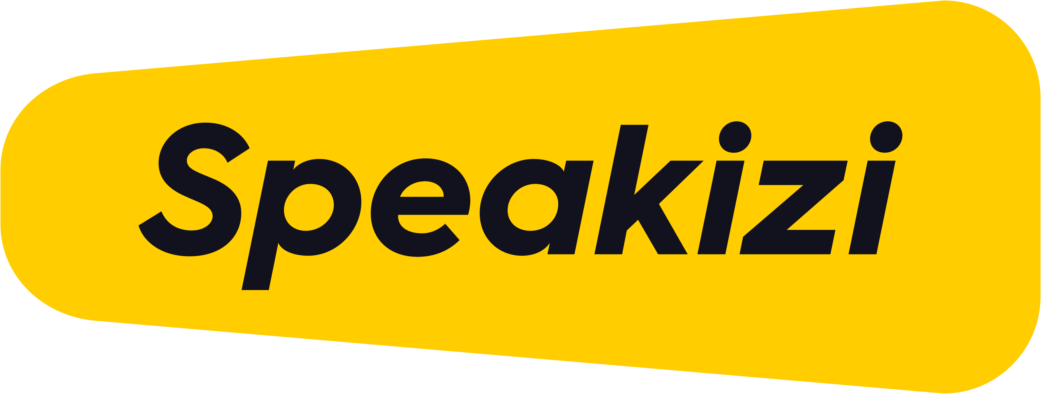 Logo-yellow - Speakizi Logo (4066x1539), Png Download