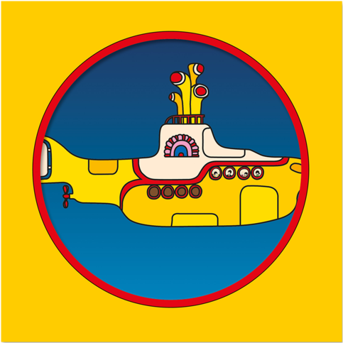 Limited Edition Yellow Submarine 50th Anniversary 7” - Yellow Submarine Picture Disc (600x600), Png Download