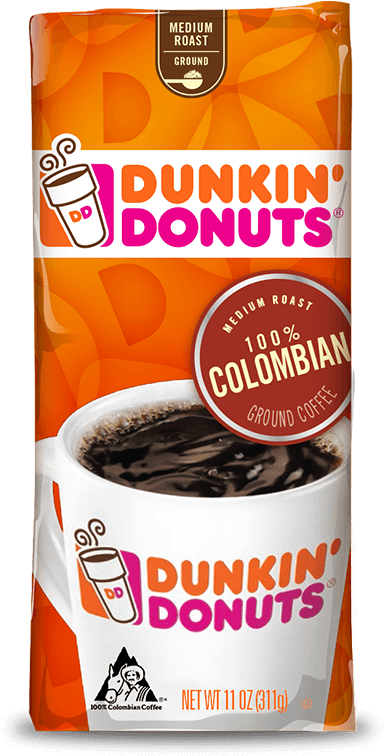 100% Colombian Coffee - Dunkin Donuts Colombian Ground Coffee (960x960), Png Download