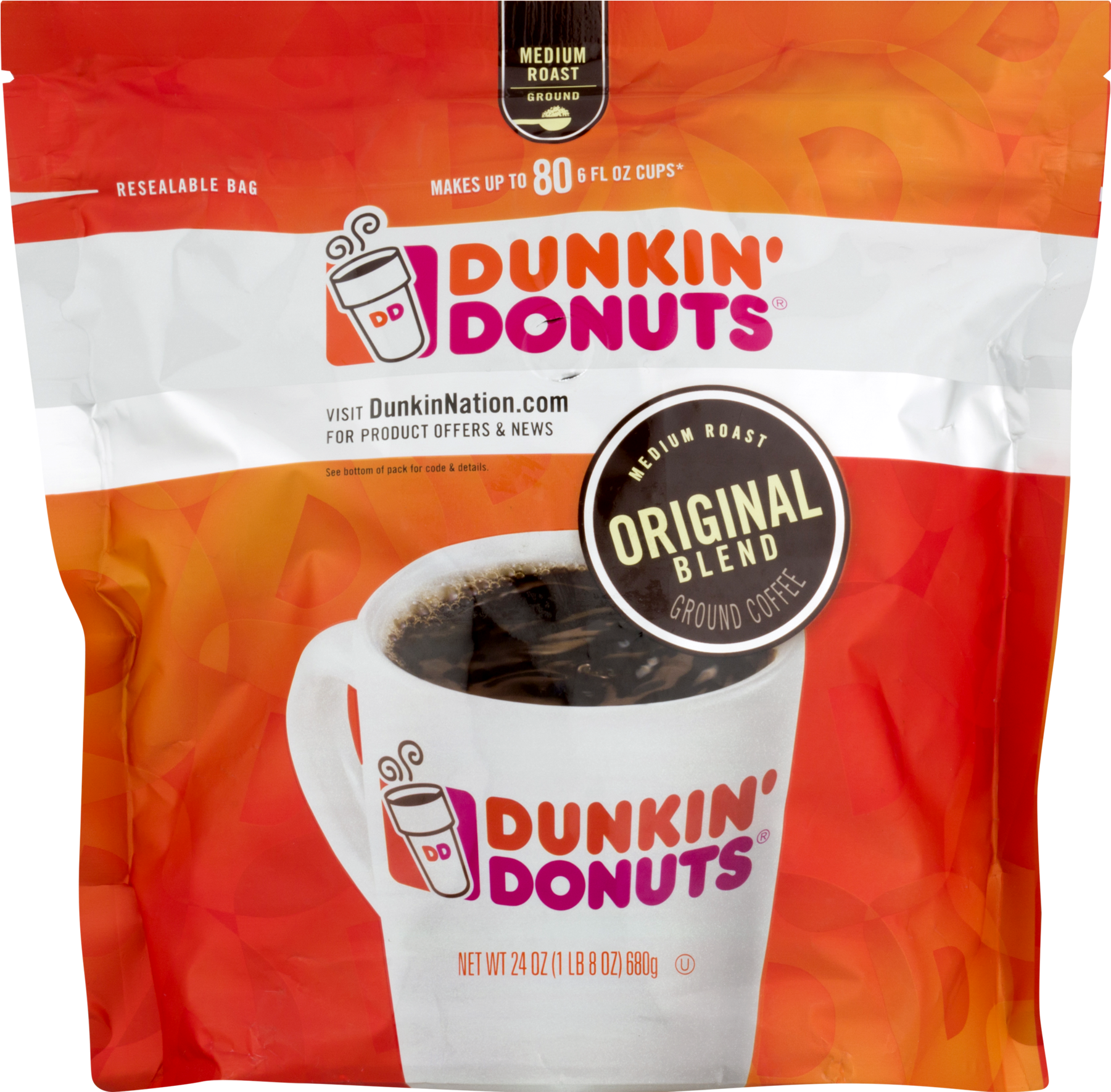 Dunkin Donuts Ground Coffee Original Blend (1800x1800), Png Download