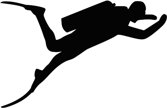 Scuba Diving Juniors Establish Handyman Service - Scuba Diver Silhouette (621x378), Png Download