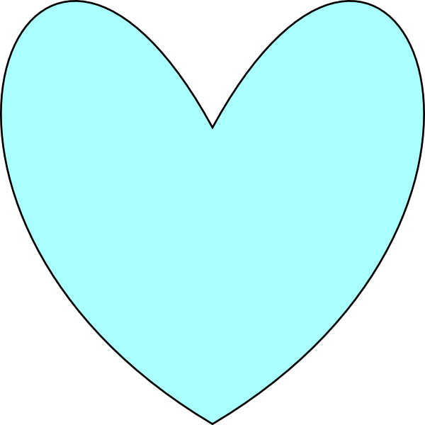 How To Set Use Light Blue Heart Svg Vector (600x600), Png Download